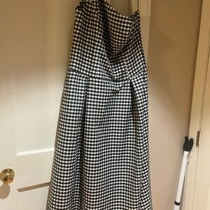 NWT Anthropologie one shoulder gingham dress XL